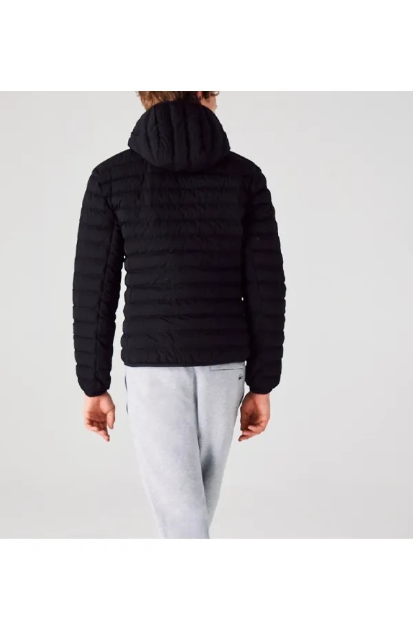 Lacoste Hooded Puffer Jacket Black