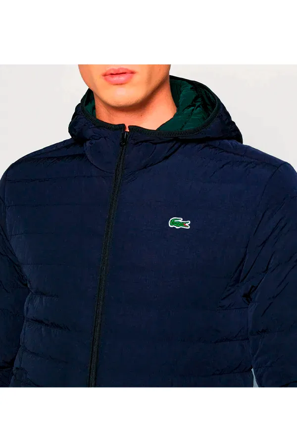 Lacoste Hooded Puffer Jacket Navy