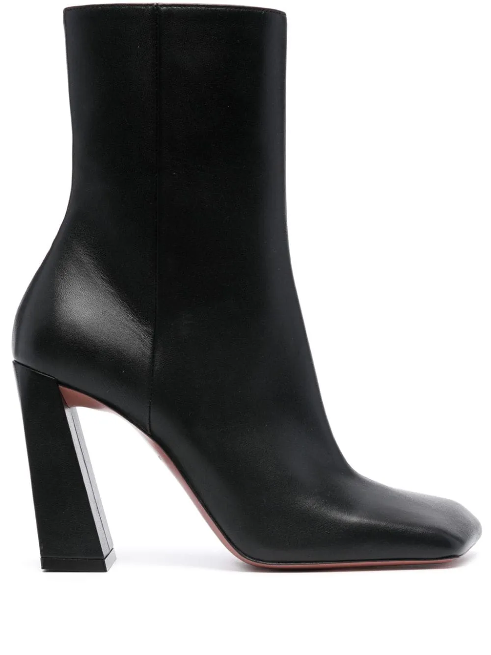 LEATHER HEEL ANKLE BOOTS