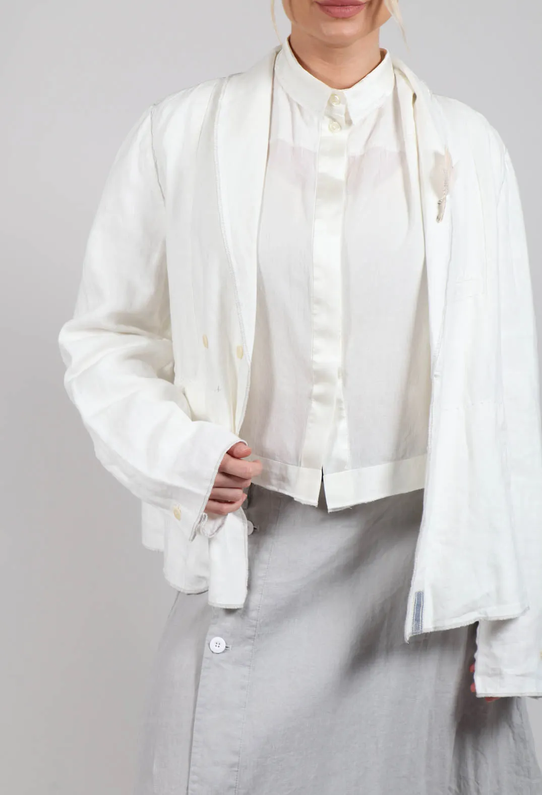 Linen Jacket in Original Cream