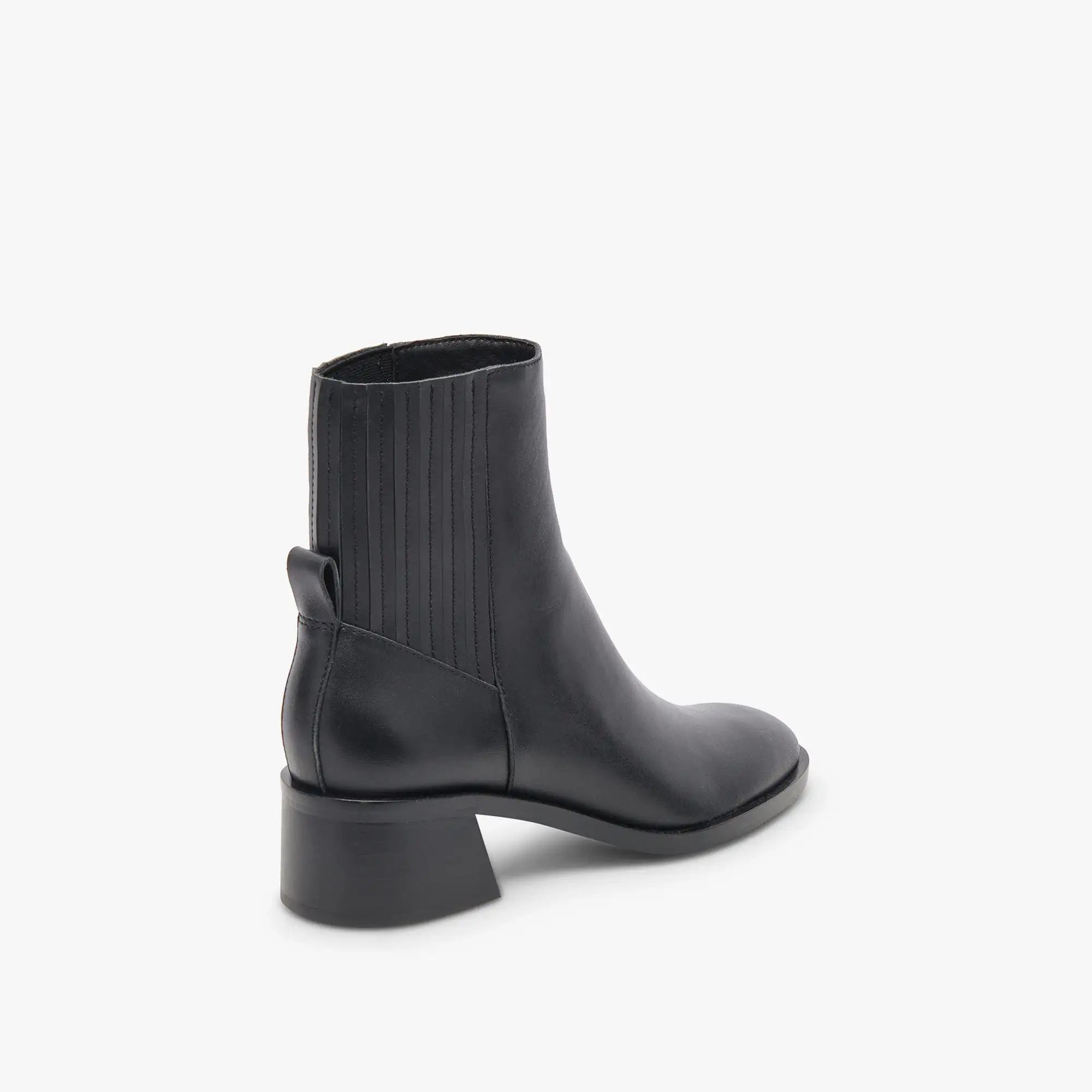 LINNY H2O WIDE BOOTS BLACK LEATHER - re:vita