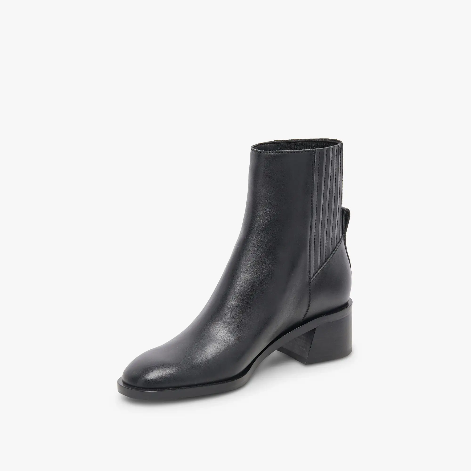 LINNY H2O WIDE BOOTS BLACK LEATHER - re:vita