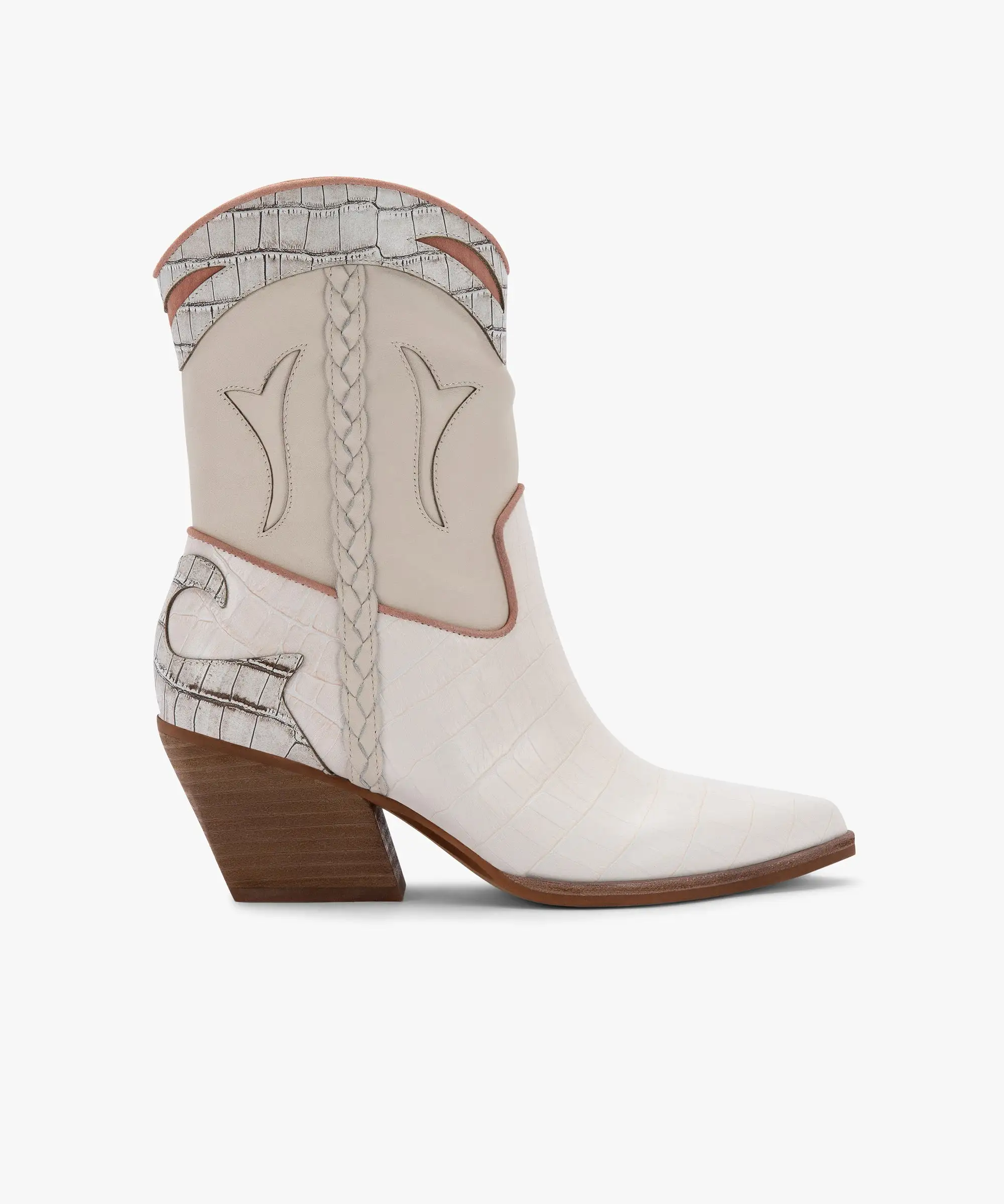 LORAL BOOTIES IVORY LEATHER re:vita