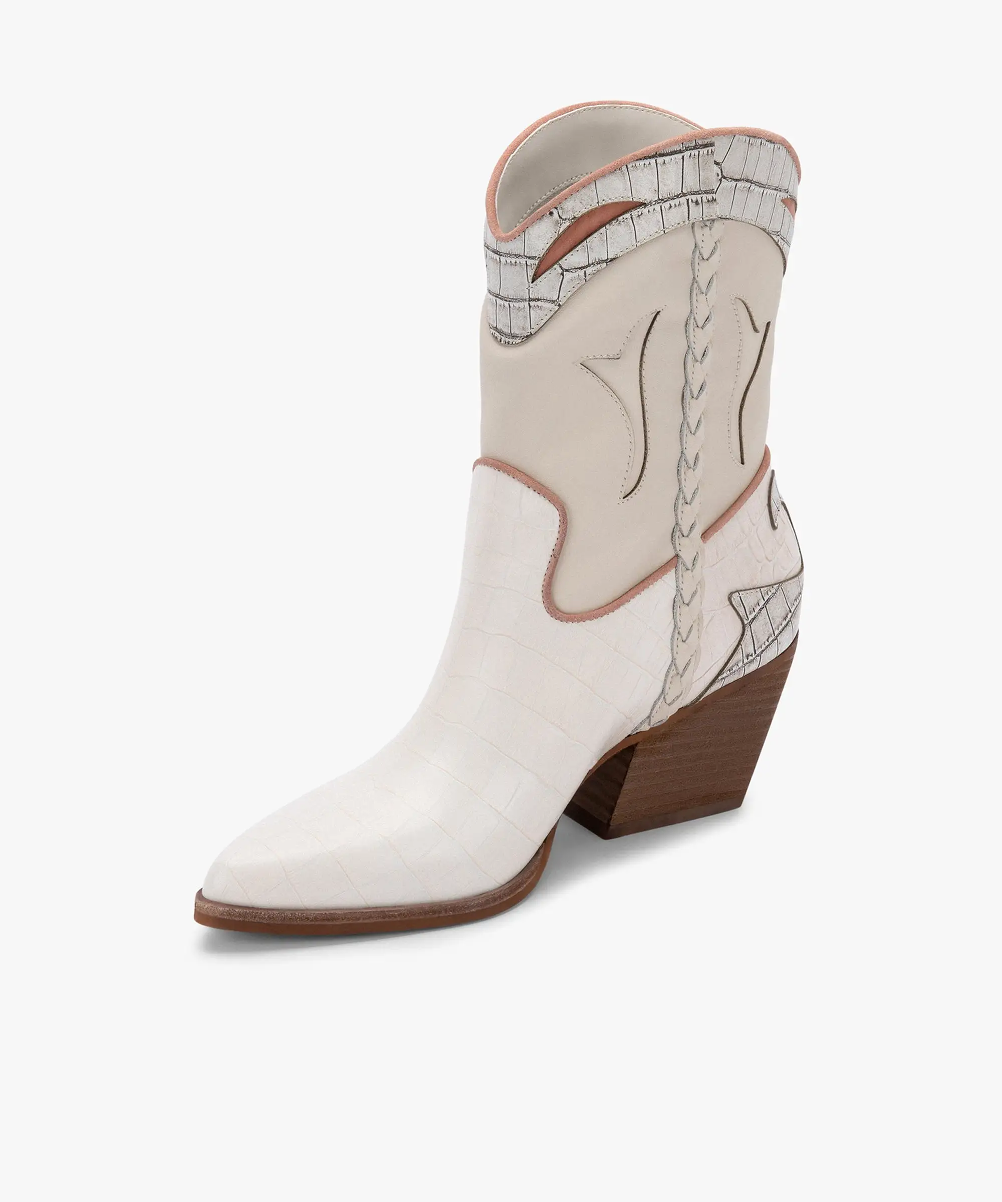 LORAL BOOTIES IVORY LEATHER re:vita