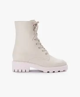 LOTTIE BOOTS IN IVORY LEATHER - re:vita