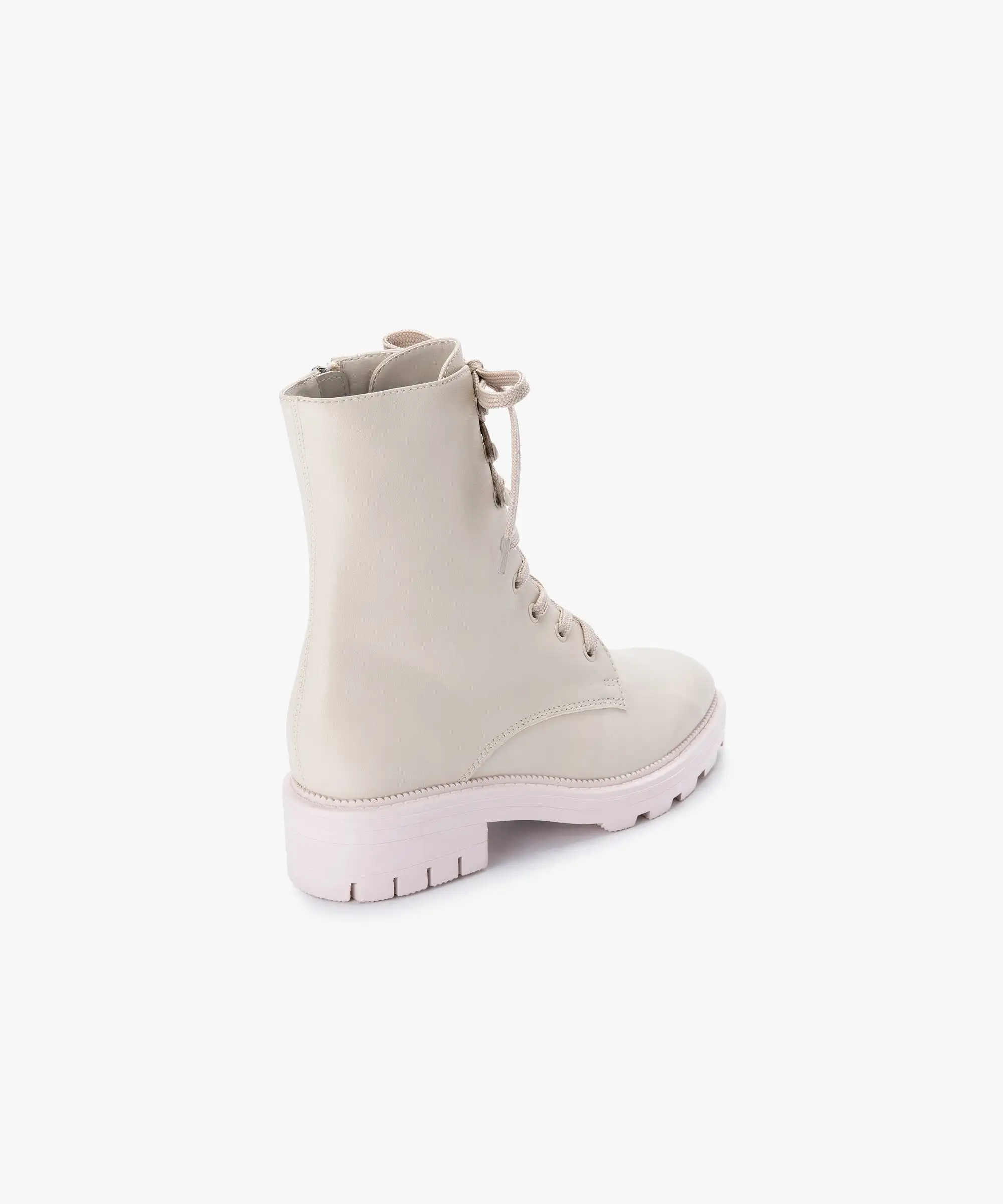 LOTTIE BOOTS IN IVORY LEATHER - re:vita