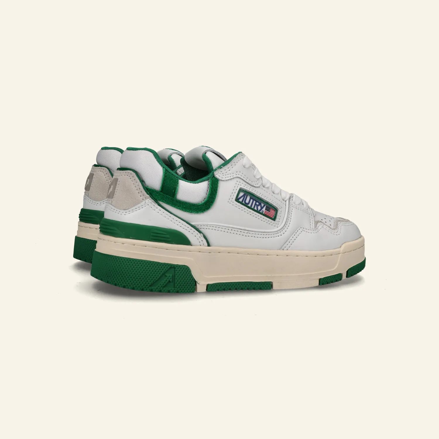 LOW SNEAKER CLC  | White / Suede Green