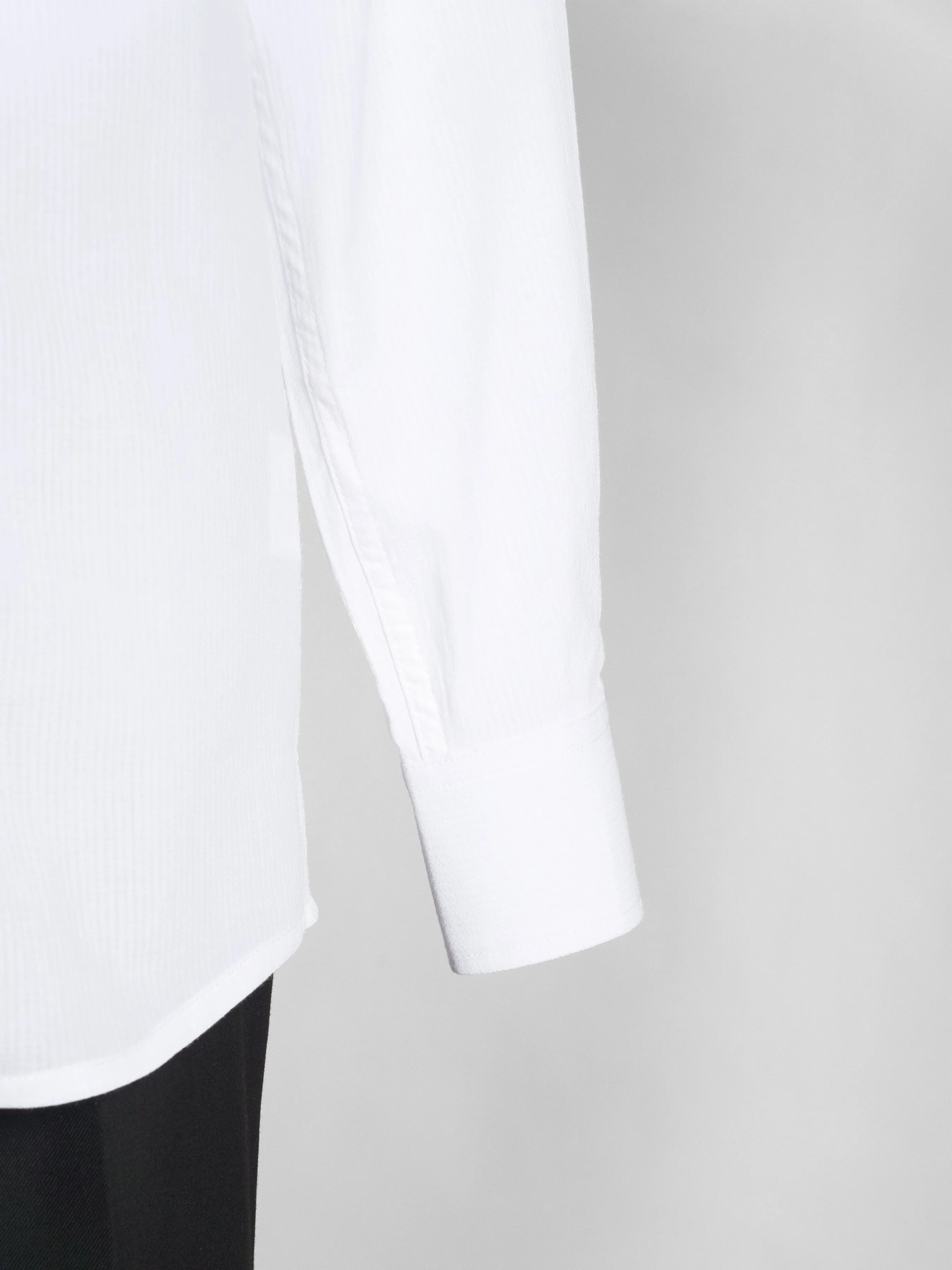 Luca Formal Shirt - White One-Piece Collar