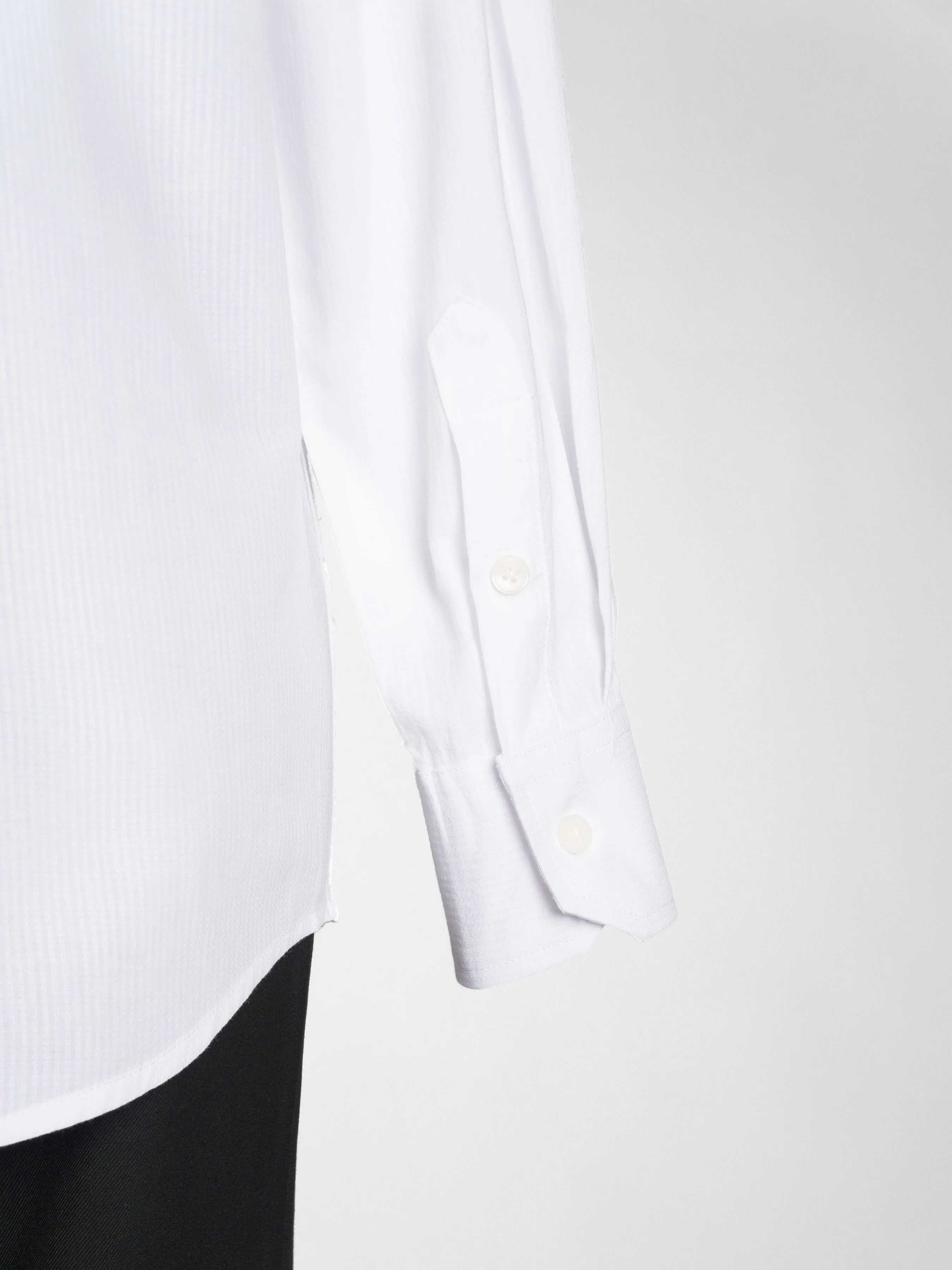 Luca Formal Shirt - White One-Piece Collar