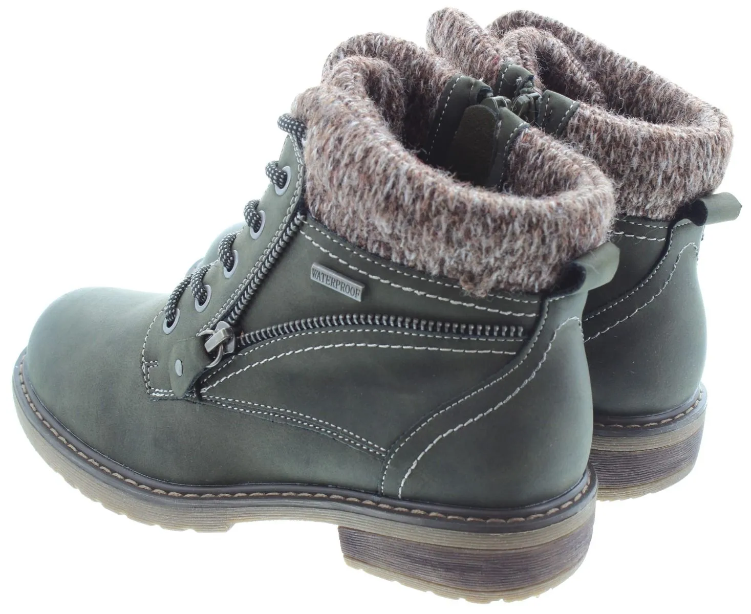 LUNAR Ladies GLB090 Benson Waterproof Boots In Olive