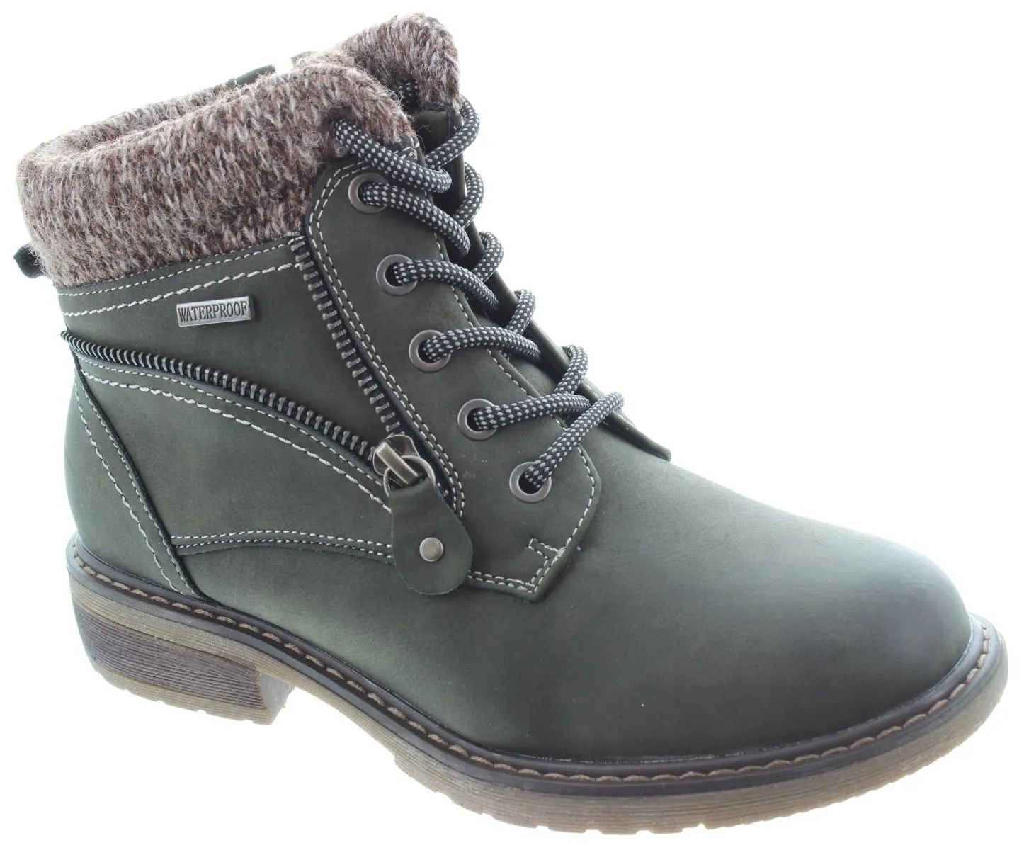 LUNAR Ladies GLB090 Benson Waterproof Boots In Olive