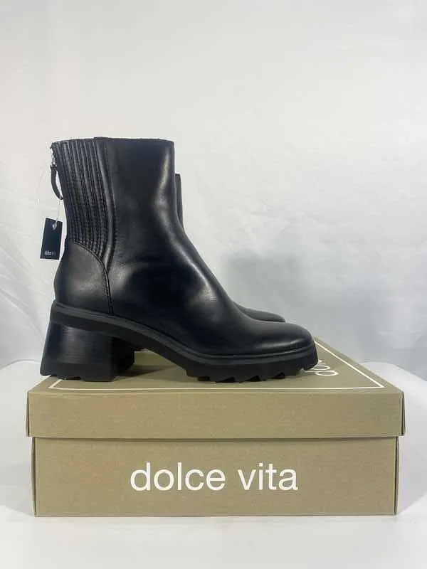 MARTEY H2O BOOTS BLACK LEATHER - re:vita