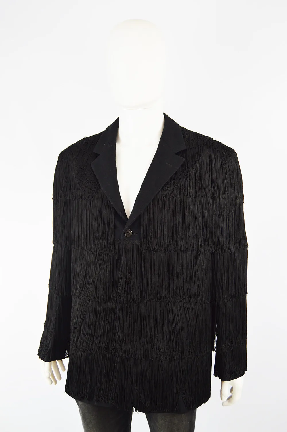 Men's Vintage Fringed Blazer Jacket, 1990s