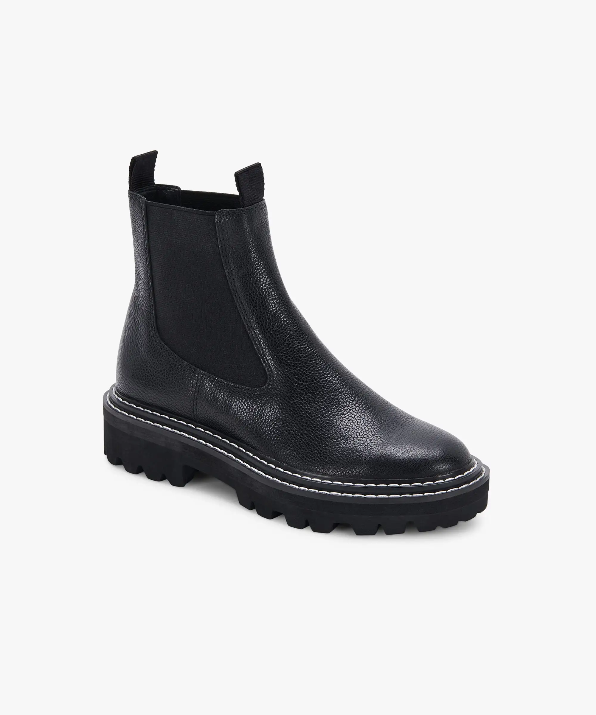 MOANA BOOTS BLACK LEATHER re:vita