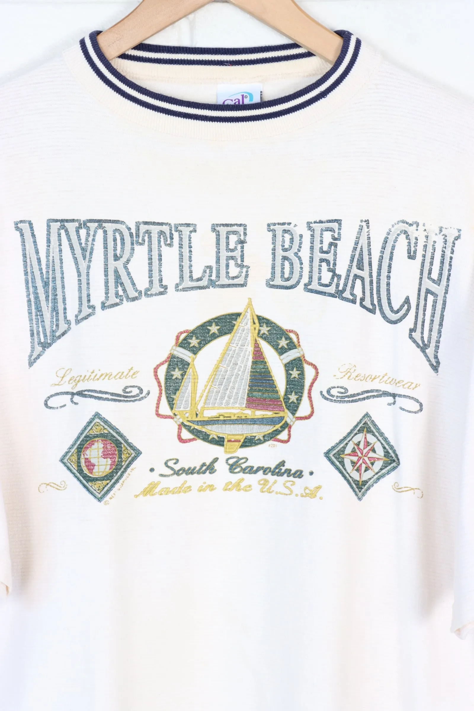 Myrtle Beach Yacht Textured Destination USA Made  T-Shirt  (XL)