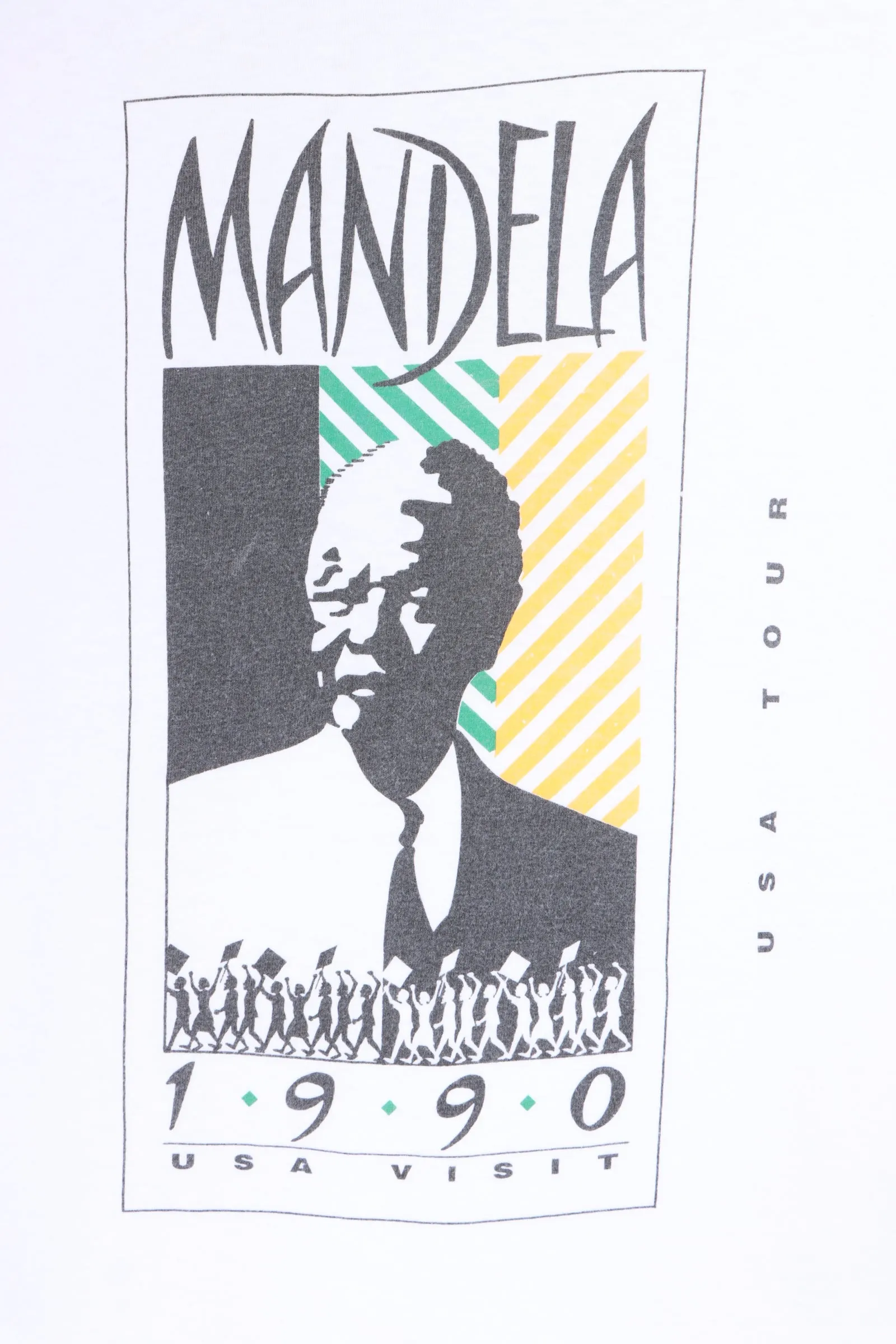 Nelson Mandela 1990 USA Tour Single Stitch T-Shirt USA Made (L-XL)