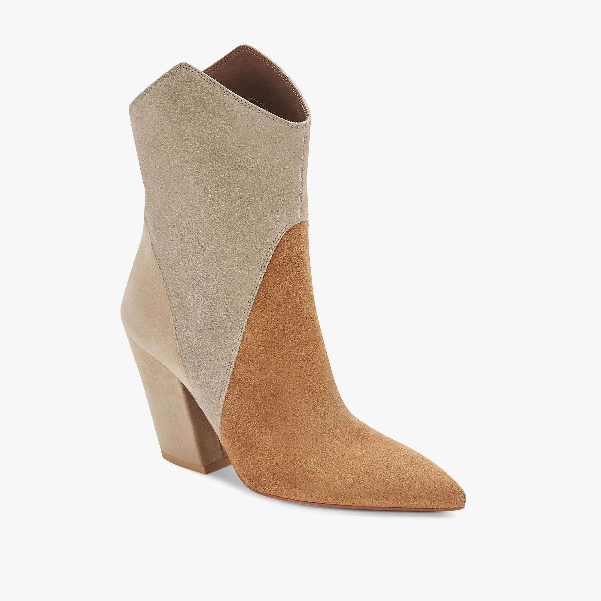 NESTLY BOOTIES TAUPE MULTI SUEDE re:vita