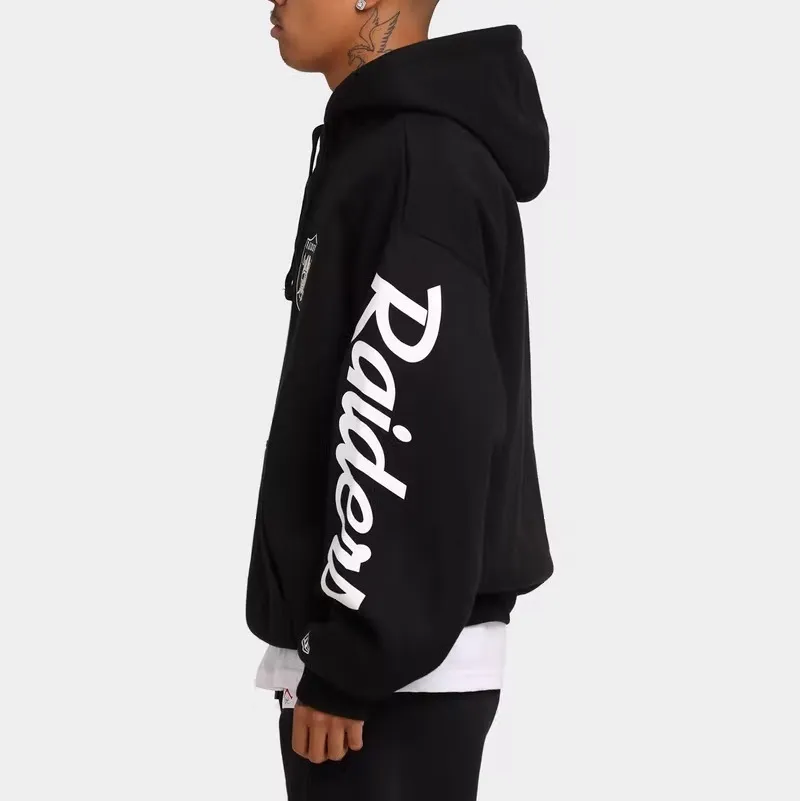 New Era  |Quarter Zip Sleeve Script Hoodie