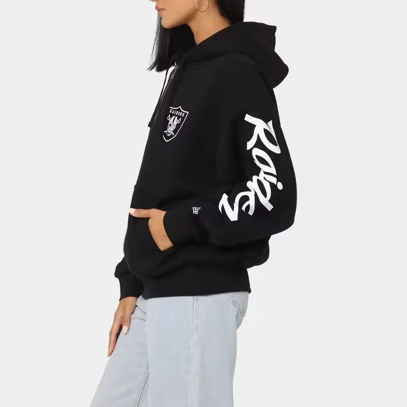 New Era  |Quarter Zip Sleeve Script Hoodie