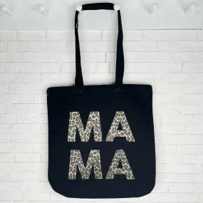 New Mama Leopard Print Tote Bag