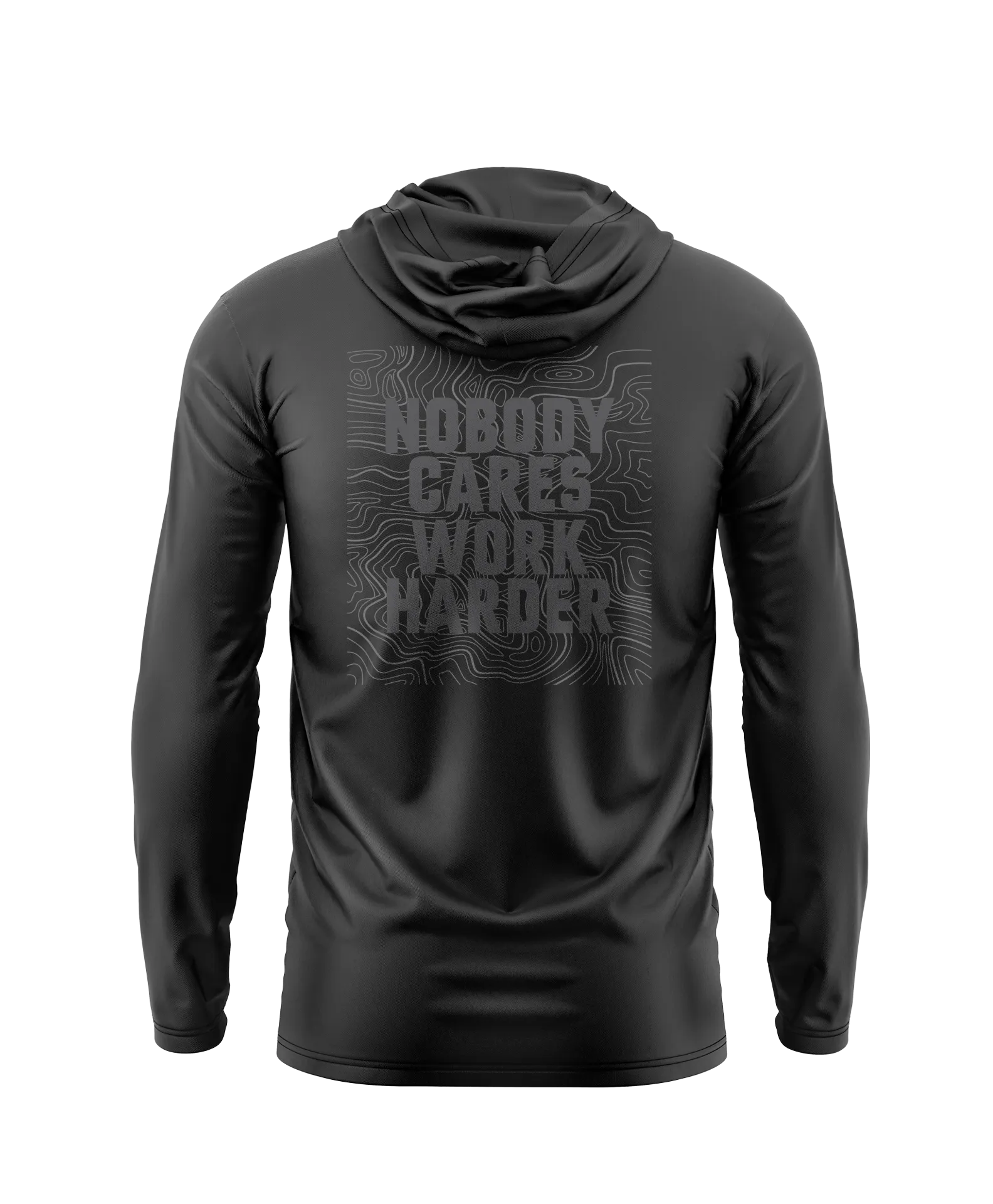 Nobody Cares Topography Black Collection Athletic Hoodie