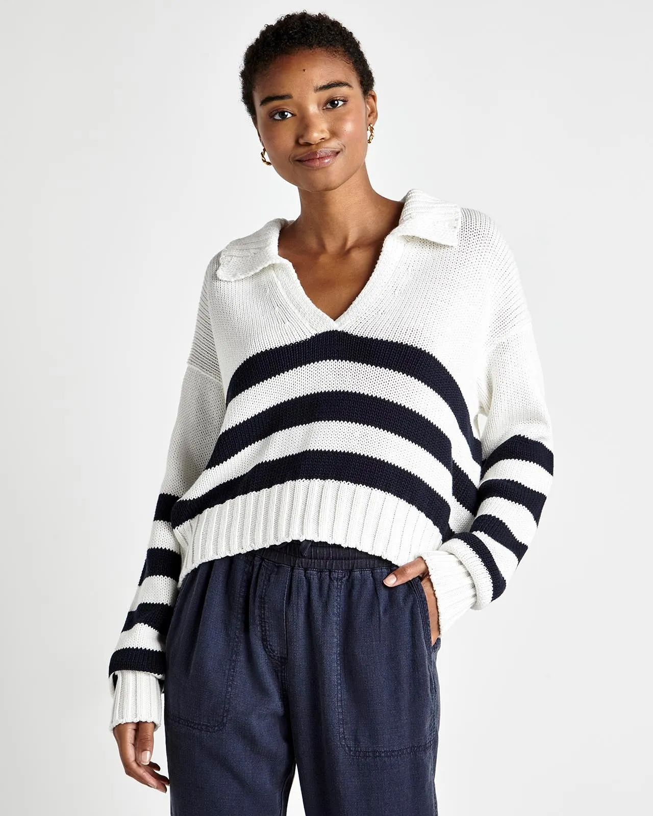 Parker Polo Stripe Sweater