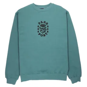 Pass Port Fountain Embroidery Sweater Washed Teal