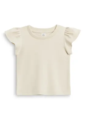 Pearl Petal Sleeve Tee - Natural