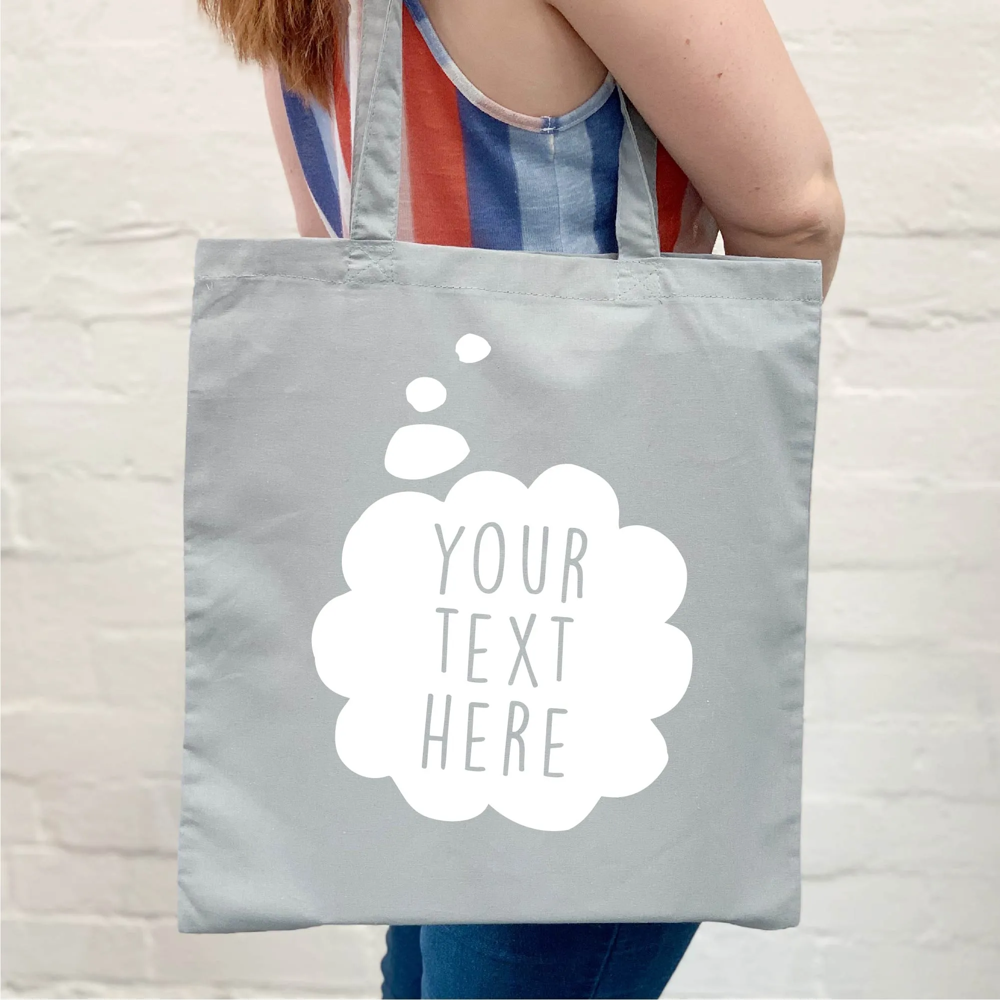 Personalised Thought Bubble Tote Bag