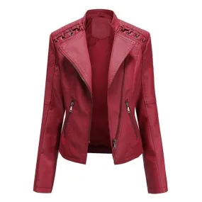 Punk Leather Jacket For Women