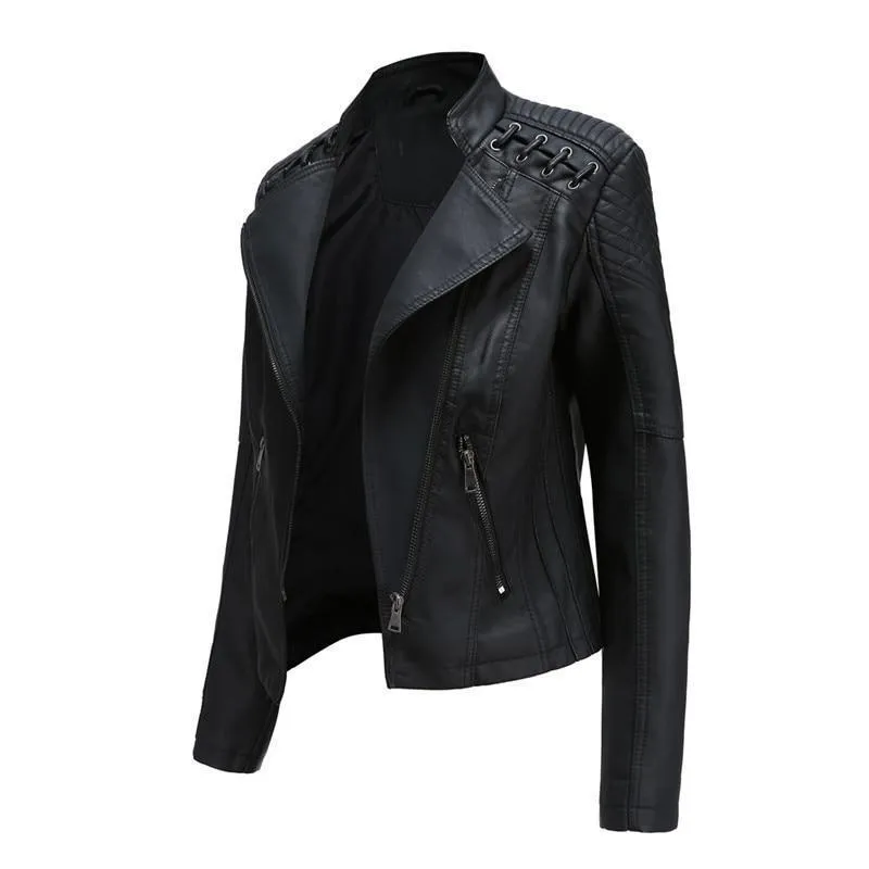 Punk Leather Jacket For Women