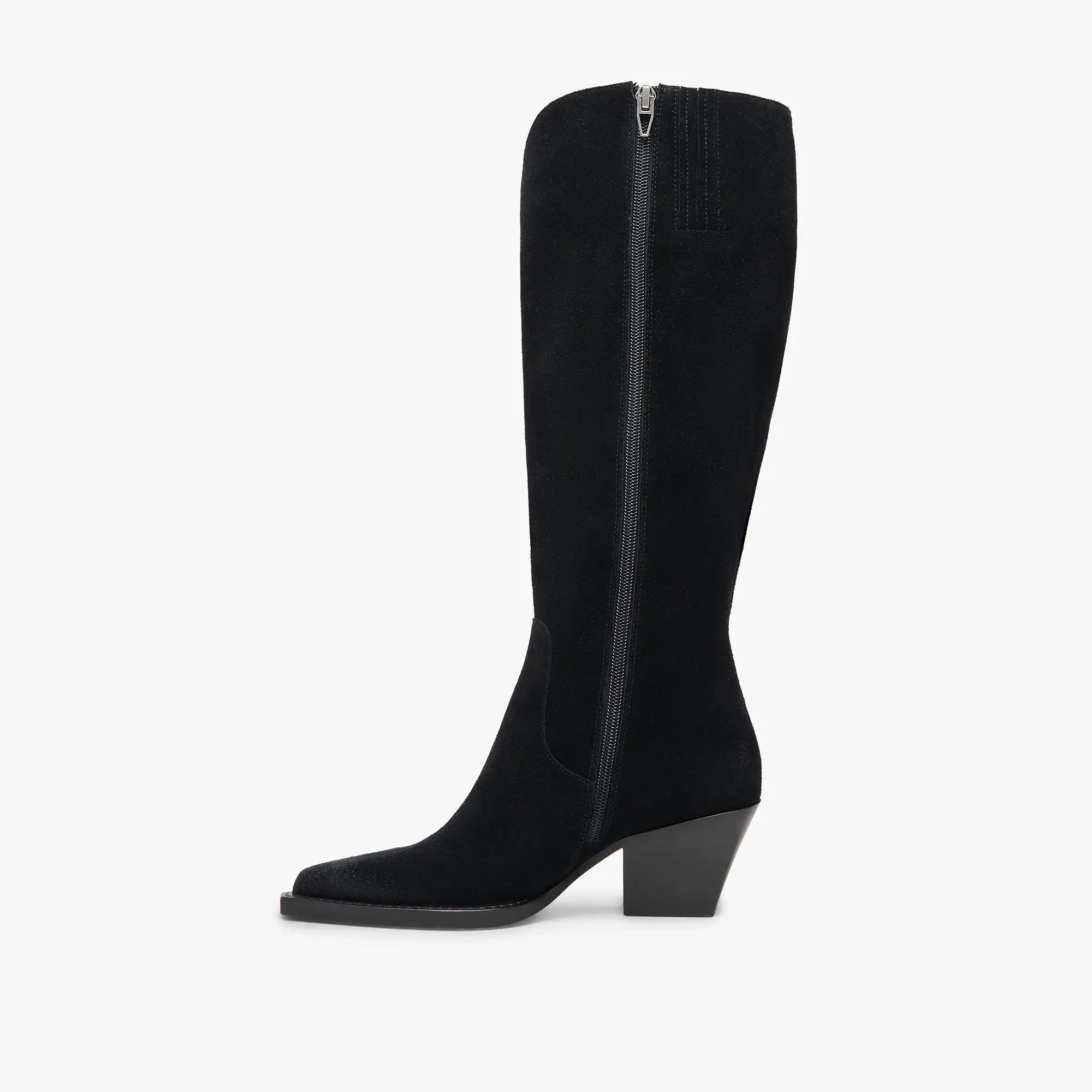 RAJ WIDE CALF BOOTS ONYX SUEDE