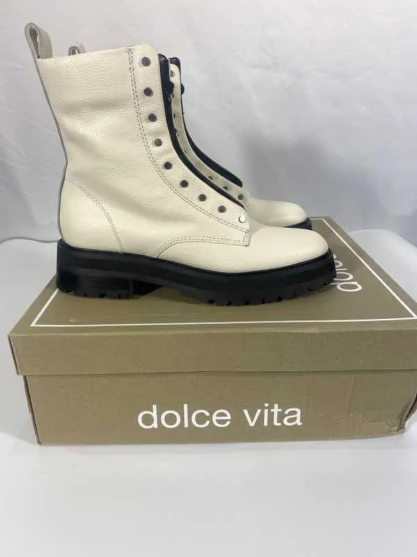 RANIER BOOTS OFF WHITE LEATHER - re:vita