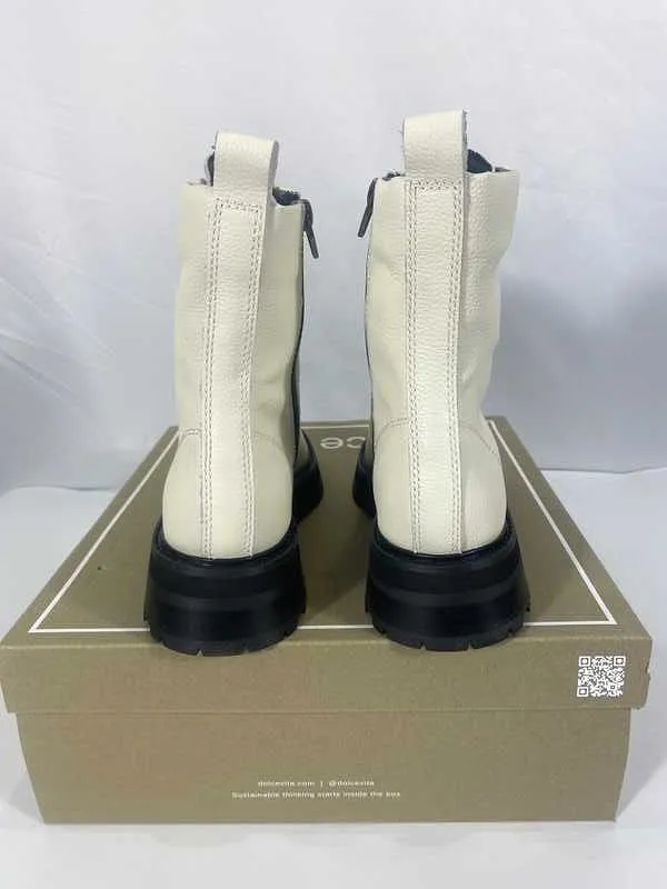 RANIER BOOTS OFF WHITE LEATHER - re:vita