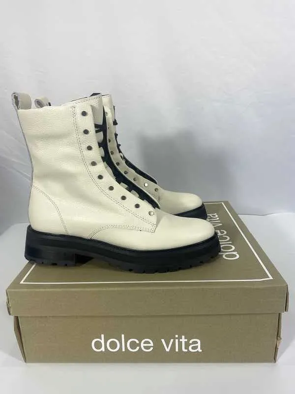 RANIER BOOTS OFF WHITE LEATHER - re:vita