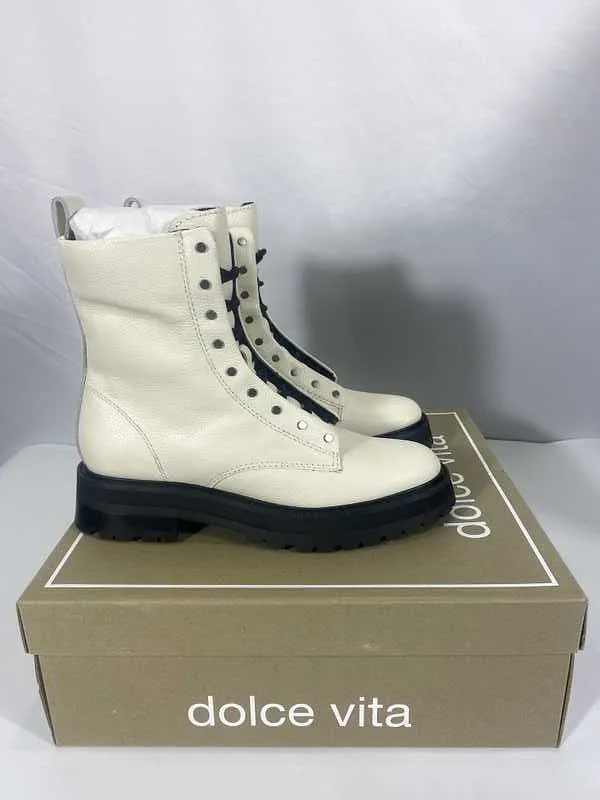 RANIER BOOTS OFF WHITE LEATHER - re:vita