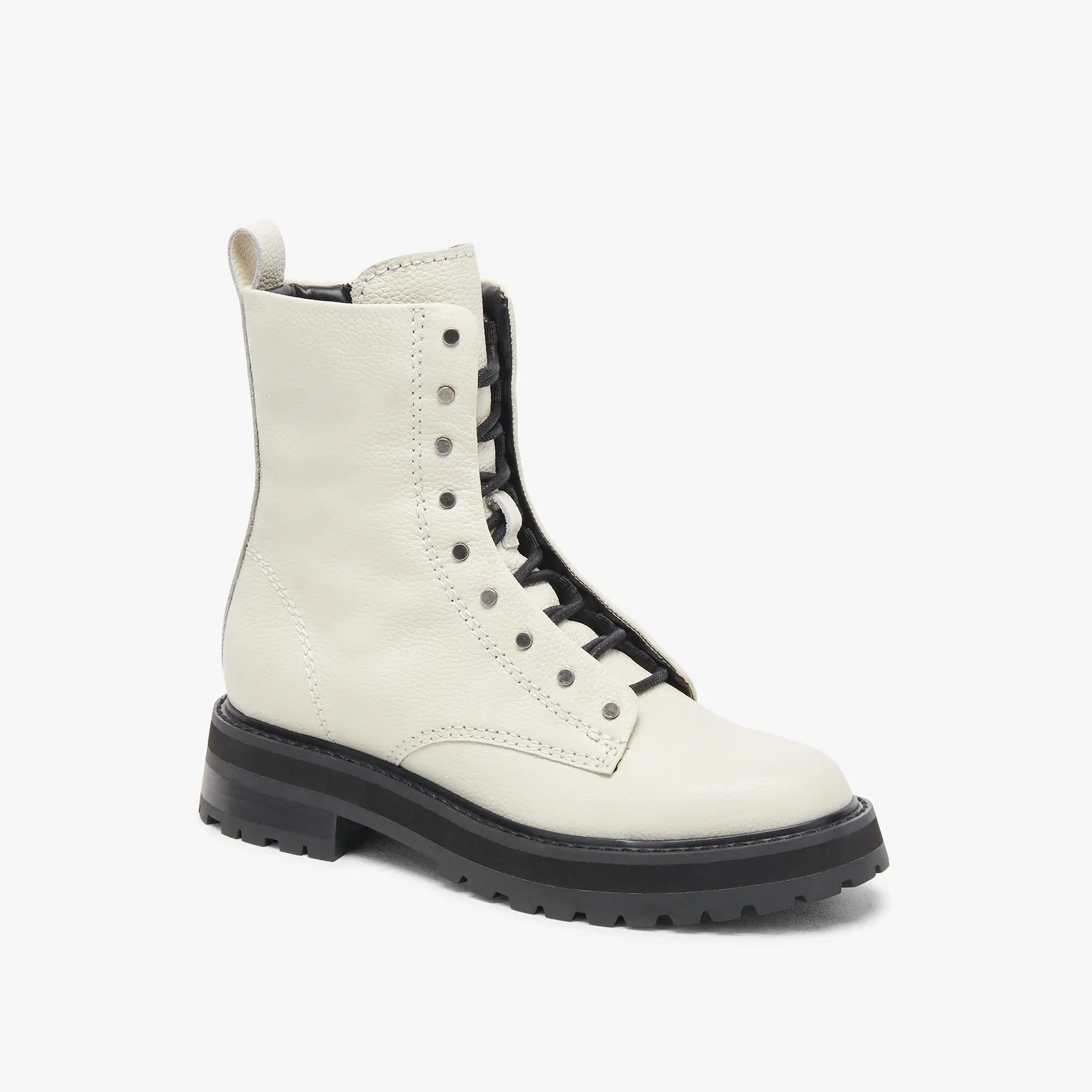 RANIER BOOTS OFF WHITE LEATHER - re:vita