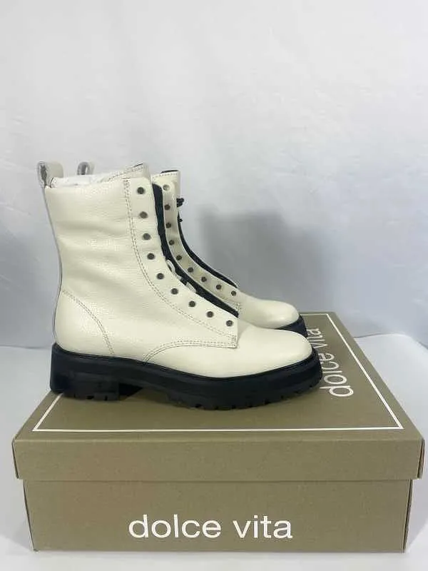 RANIER BOOTS OFF WHITE LEATHER - re:vita