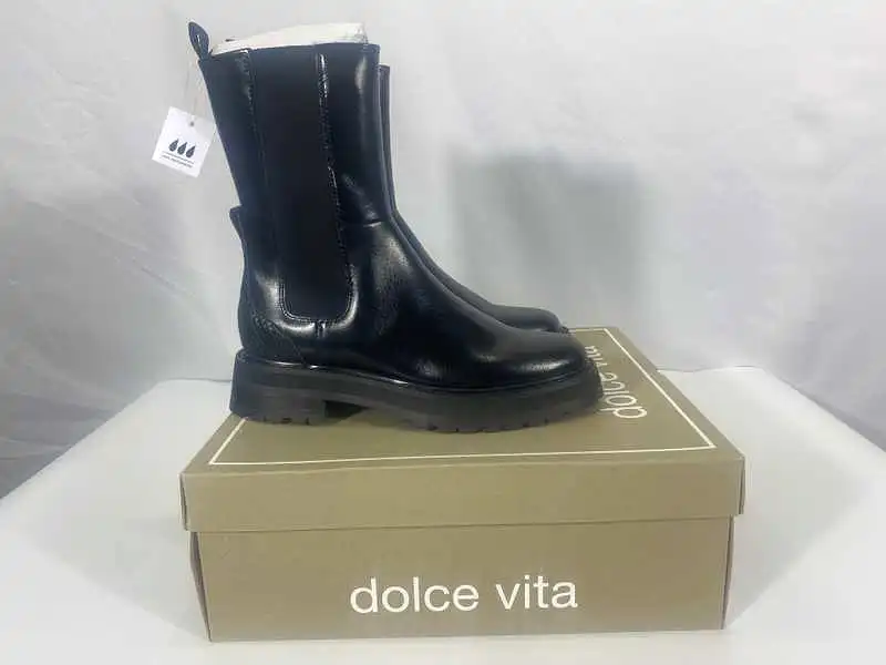 RICH H2O BOOTS BLACK MULTI CRINKLE PATENT - re:vita