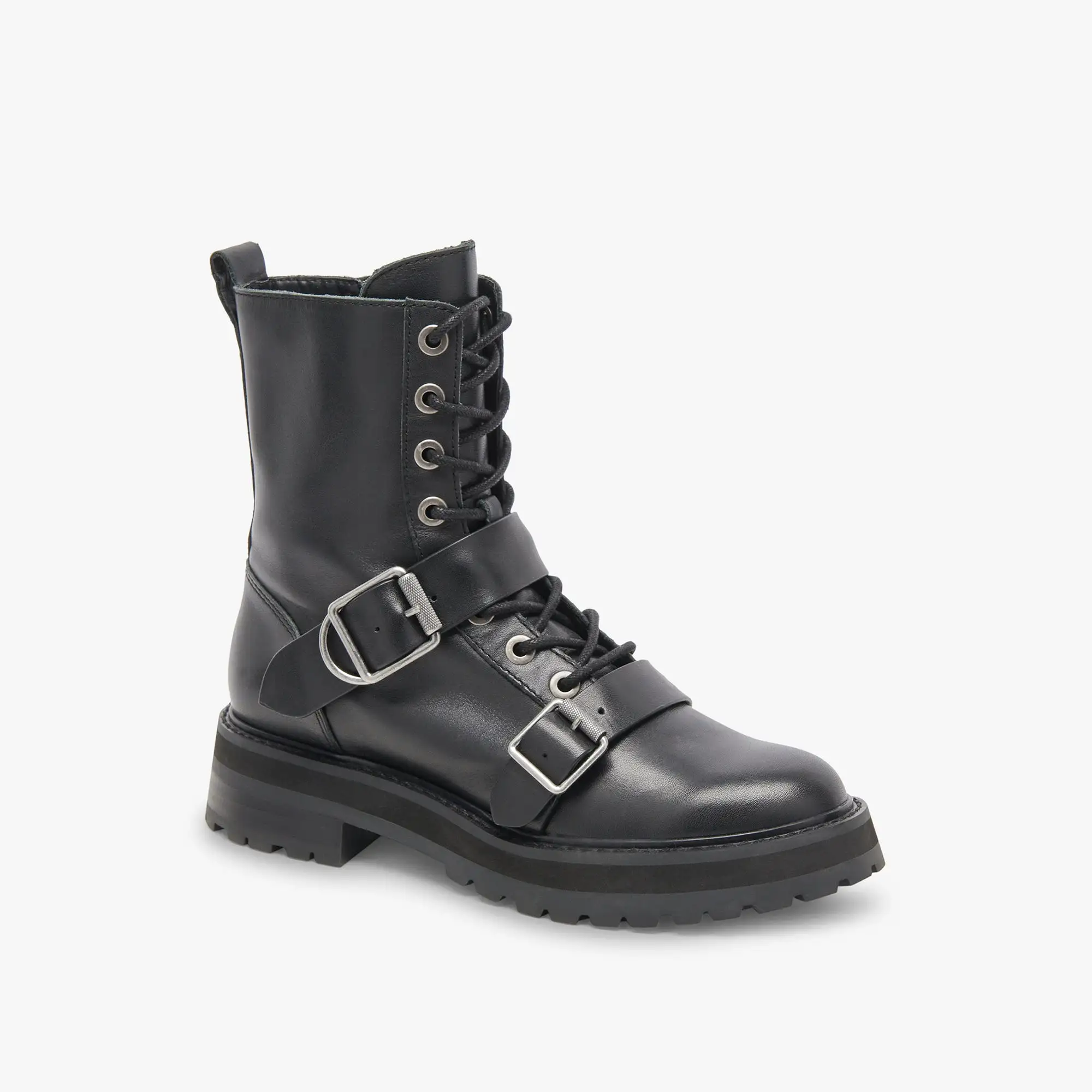 RONSON BOOTS BLACK LEATHER - re:vita