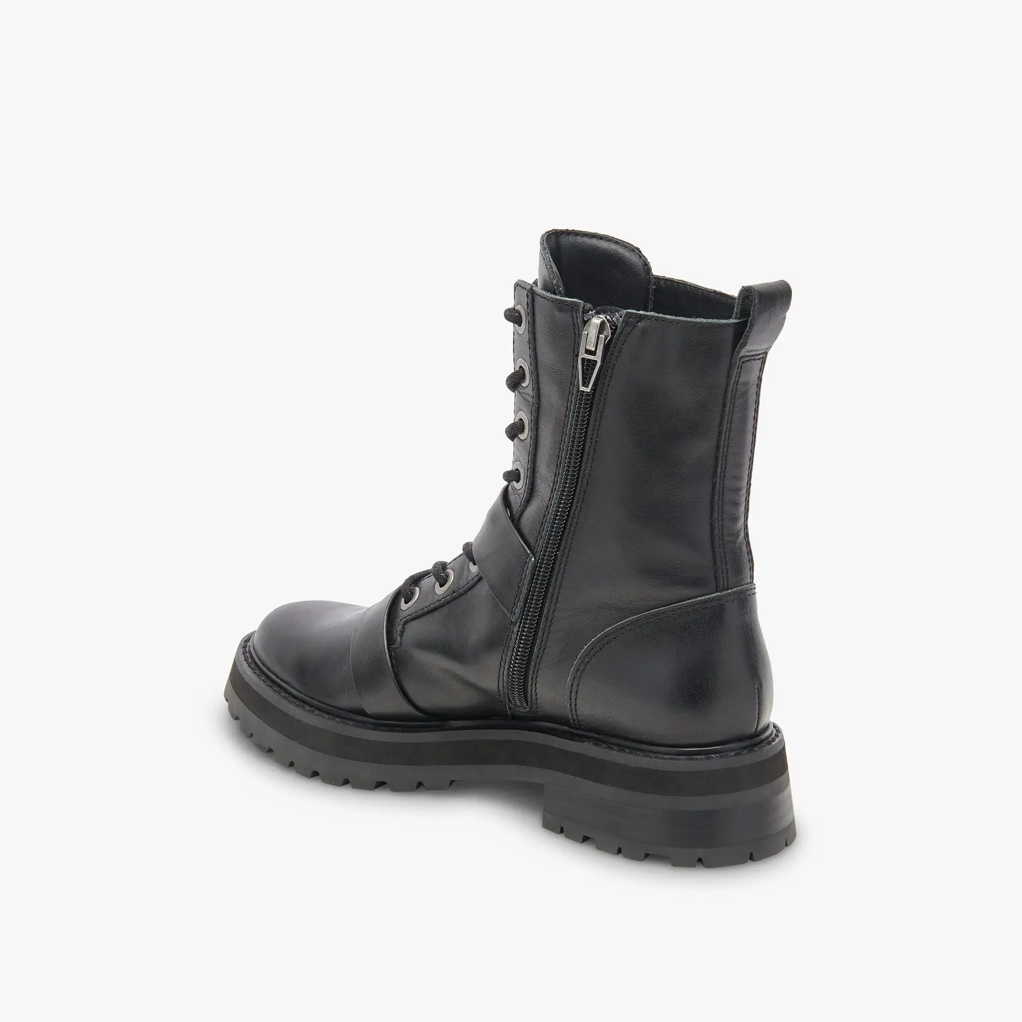 RONSON BOOTS BLACK LEATHER - re:vita