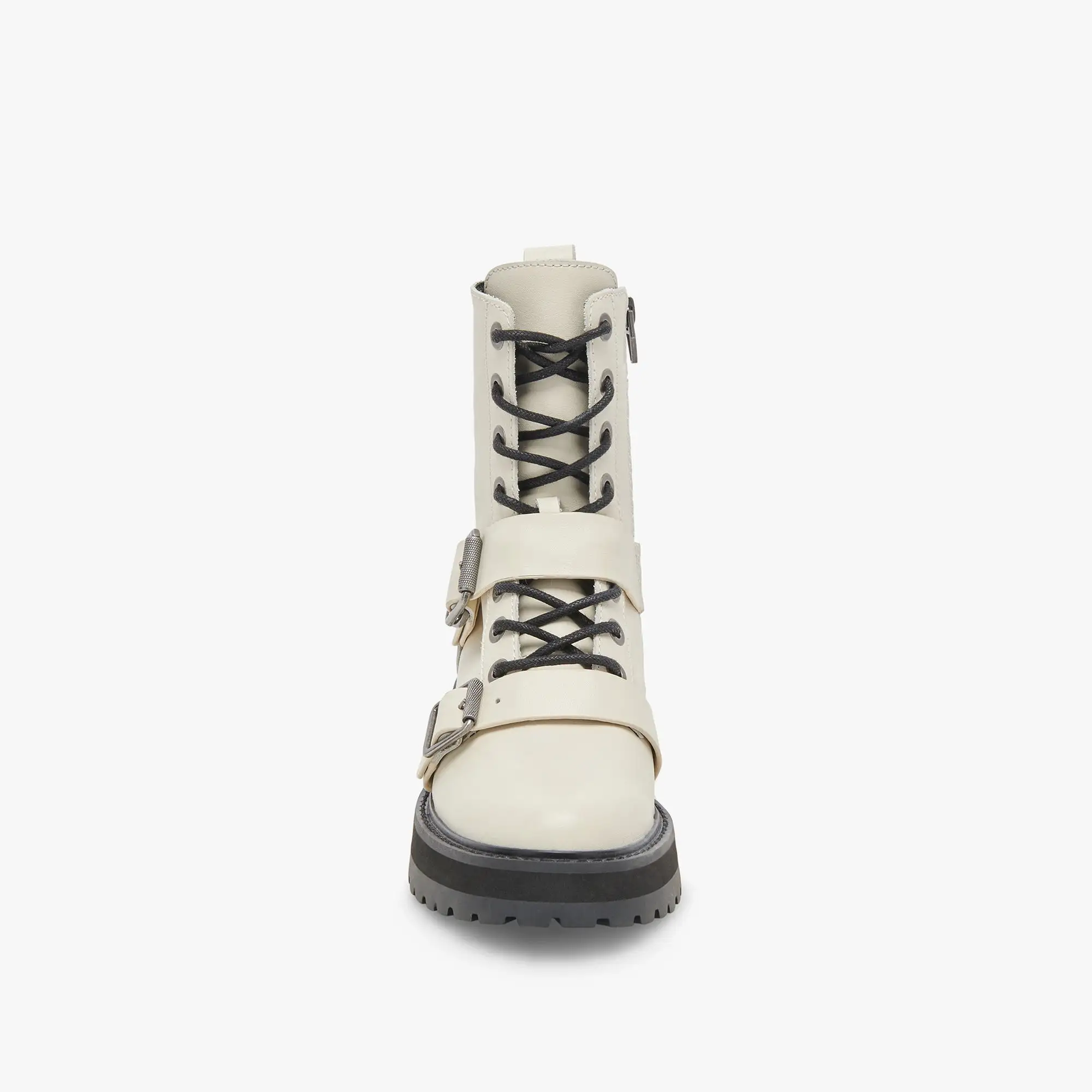 RONSON BOOTS OFF WHITE LEATHER - re:vita