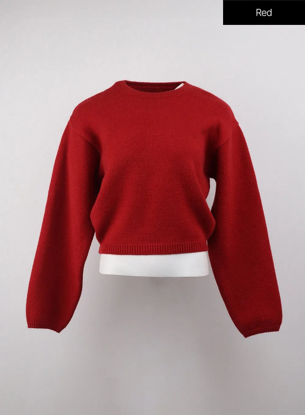 Round Neck Knitted Long Sleeve Sweater OJ415