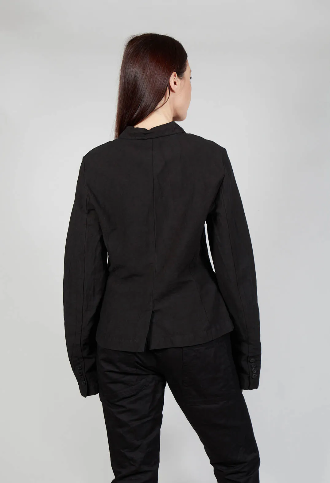 Rumpled Jacket in Black Black