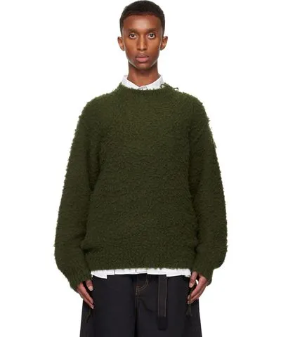 Sacai Green Brushed Sweater