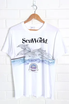 Sea World Dolphins Conservation Preservation Single Stitch Tee (S-M)