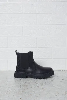 Senior Girls Black Chelsea Boots