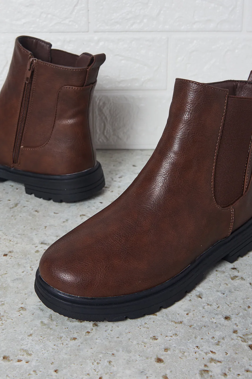 Senior Girls Brown Chelsea Boots