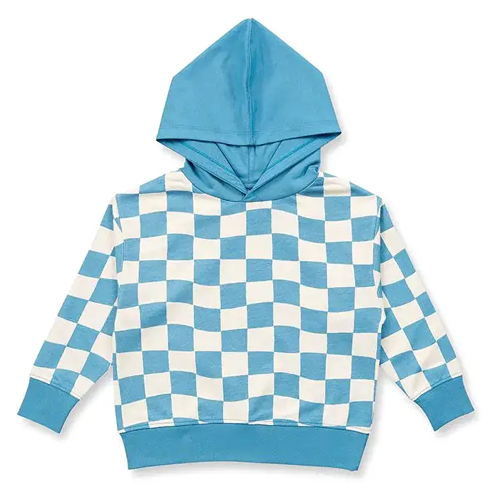 Sense Organics Blue Checker Liam Hoodie