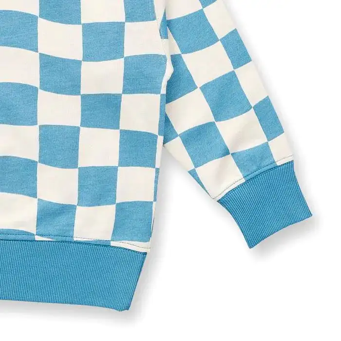 Sense Organics Blue Checker Liam Hoodie